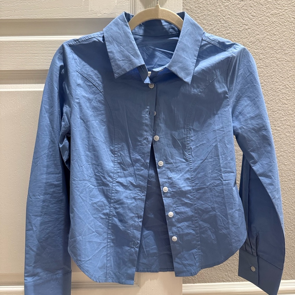 Blue Button-Up Shirt